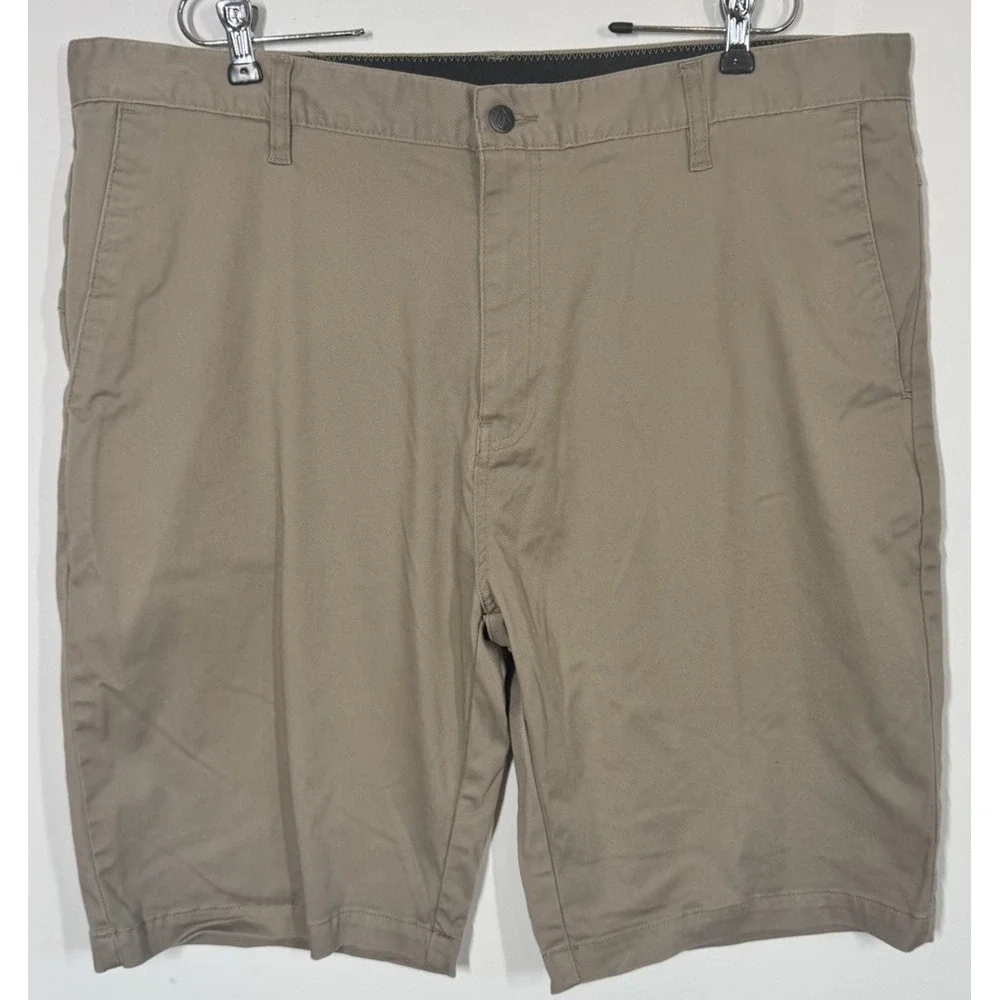 Volcom Mens Frickin Modern Stretch Shorts Flat Front Chino Casual Preppy Size 40